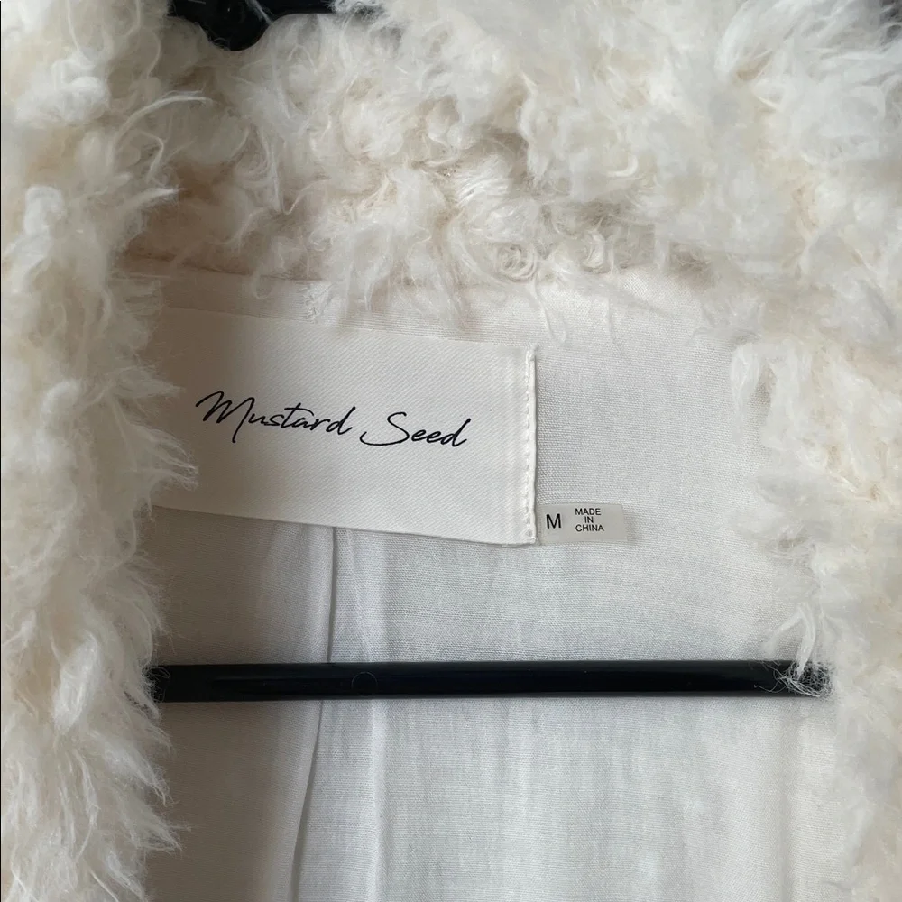 Mustard Seed White Teddy Jacket - Picture 3 of 4